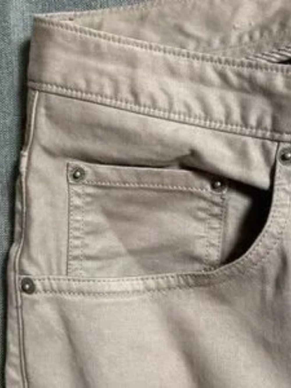 Cream Straight Chino Pants Men's - Picture 2 of 6